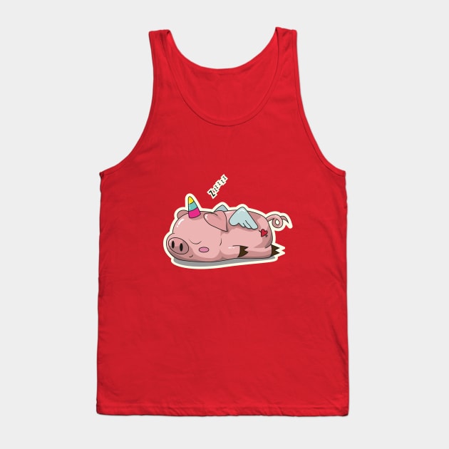 Sleeping Pigcorn Tank Top by Ciwa